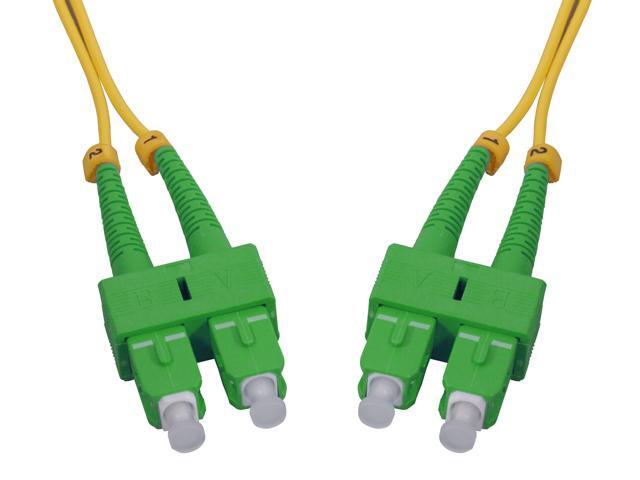 Intellinet 2 m SC UPC to SC APC Fiber Optic Patch Cable, 2.0 mm, Duplex, OFNR, Singlemode BIF, Yellow, 9/125 µm, Bend Insensitive Fiber Cable...