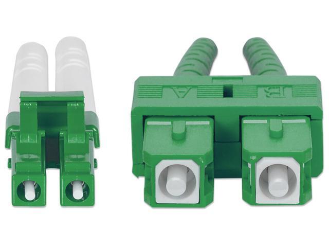 Intellinet 3 m LC UPC to SC APC Fiber Optic Patch Cable, 2.0 mm, Duplex, OFNR, Singlemode BIF, Yellow, 9/125 µm, Bend Insensitive Fiber Cable...