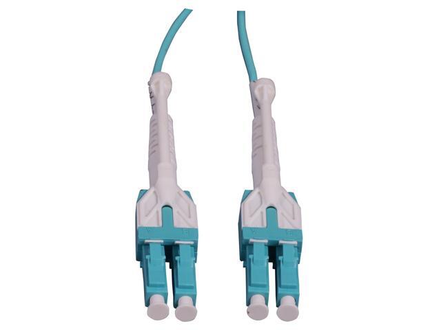 Intellinet 2 m LC to LC UPC Fiber Optic Patch Cable, Uniboot Pull-push tab, 2.0 mm, Duplex, OFNR, OM4 Multimode, Aqua, 50/125 µm, Bend Insensitive...