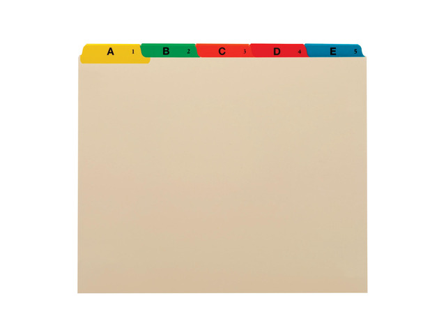 Office Depots Manila A To Z File Guides, Letter Size, Manila, Pack Of 25, 144375OD