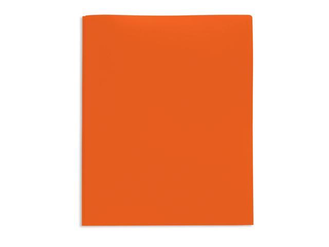 Office DepotÂ® Brand 2-Pocket School-Grade Poly Folder with Prongs, Letter Size, Orange