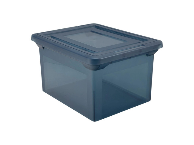 Office Depot Brand File Tote, 35 Qt, Letter/Legal Size, 10-13/16'H x 13-5/8'W x 18'D, Copen Blue