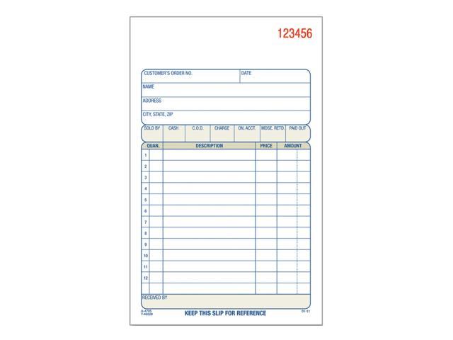 Adams® Carbonless 2-Part Sales Book, 4 3/16' x 7 3/16', Pack Of 50 Sets