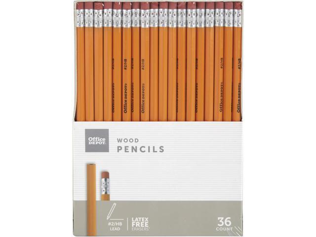Office Depot® Brand Wood Pencils, Unsharpened, #2 Medium Soft Lead, Pack Of 36