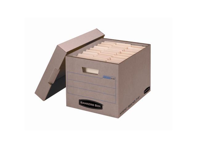 Bankers BoxÂ® Mystic Storage Boxes With Lift-Off Lids, Letter/Legal Size, 10' x 12' x 15', 85% Recycled, Kraft, Case Of 25
