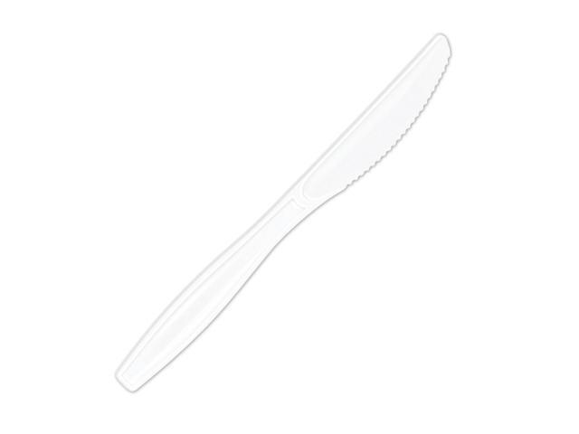 Highmark Full-Sized Plastic Knives, White, Box Of 1000, 3585490690