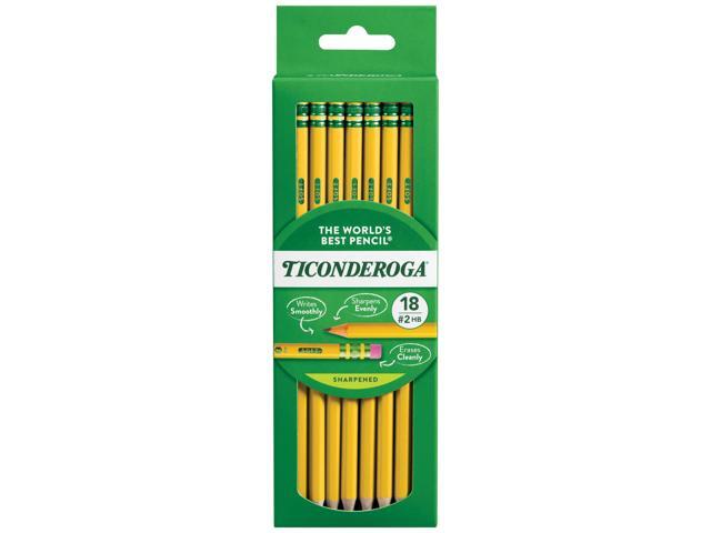 TiconderogaÂ® Pencils, Presharpened, #2 Lead, Soft, Pack of 18