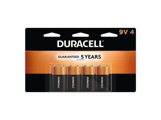 Duracell Coppertop 9-Volt Alkaline Batteries, Pack Of 4, 3 Hang Hole Packaging