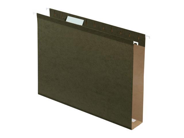 Pendaflex® Premium Reinforced Extra-Capacity Hanging File Folders, 2' Expansion, Letter Size, Green, Pack Of 25 Folders