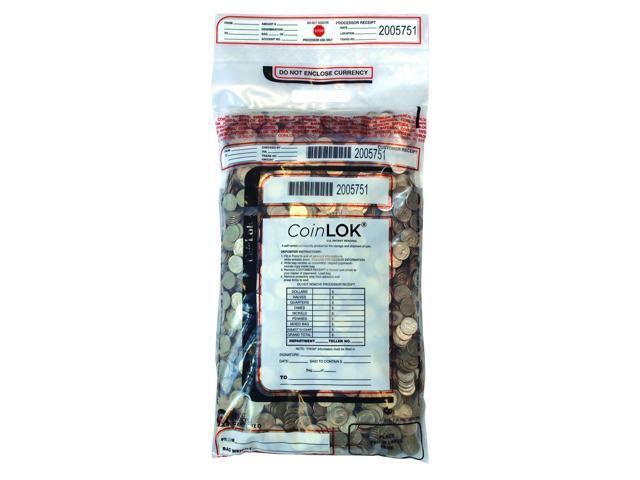 CONTROLTEK CoinLOK Coin Bag 12 x 25, Clear 50/Pack