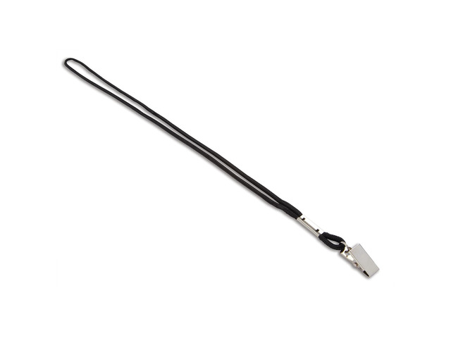 Office Depot(R) Lanyards With Alligator Clips, Black, Pack Of 12, XS001001A