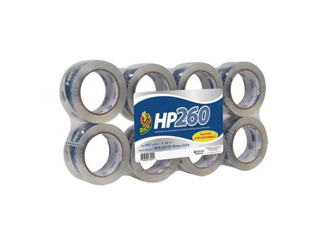 Duck HP260 Packaging Tape, 1-7/8' x 60 Yd., Clear, Pack Of 8 Rolls