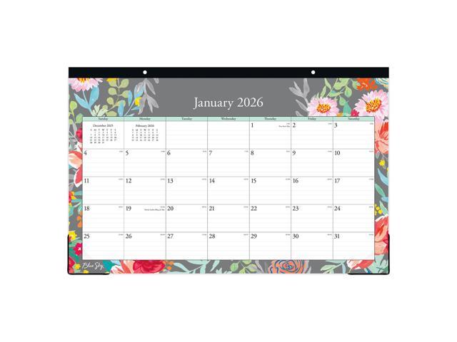 2026 Blue Sky Monthly Desk Pad Calendar, 11' x 17', Sophie, January To December, 140089