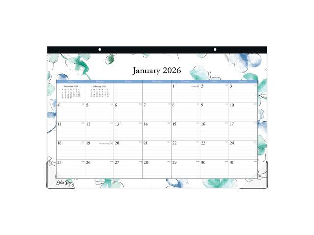 2026 Blue Sky Monthly Desk Pad Calendar, 11' x 17', Lindley, January To December, 100024