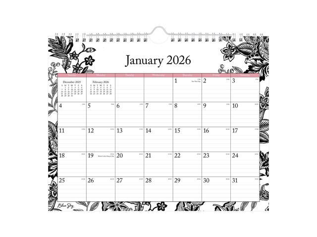2026 Blue Sky Monthly Wall Calendar, 11' x 8-3/4', Analeis, January To December, 100028