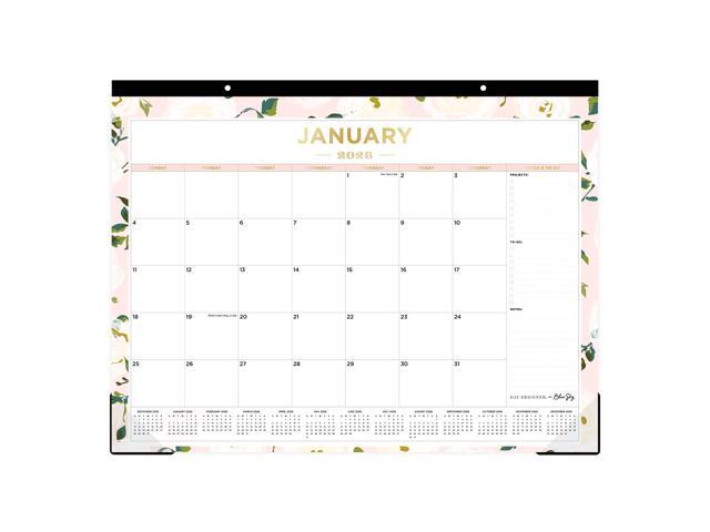 2026 Blue Sky Day Designer Desk Pad Calendar, 22' x 17', Coming Up Roses, January To December, 138198