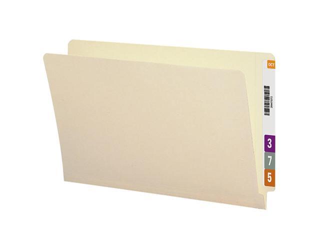 Smead Manila Reinforced End-Tab Folders, Straight Cut, Legal Size, Pack Of 100
