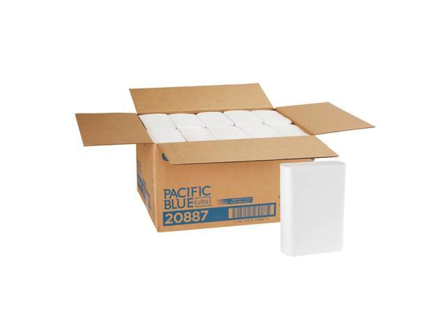 Pacific Blue Ultra by GP PRO, 1-Ply, Z-Fold Paper Towels, 10.2' X 10.8', White, 220 Sheets per Pack, 10 Packs Per Case