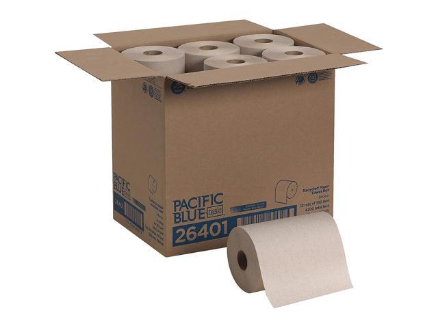Pacific Blue Basic by GP PRO, 1-Ply, 7.87' x 350', 100% Recycled, Brown, 12 Rolls per Case