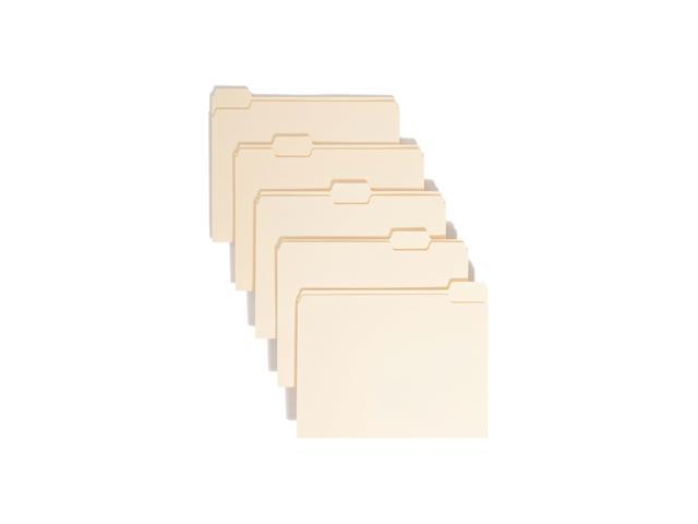 Smead File Folders, Letter Size, 1/5 Cut, Manila, Pack Of 100