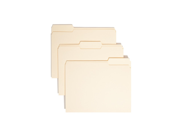 Smead(R) Manila File Folders, Letter Size, 1/3 Cut, Pack Of 100, 153L
