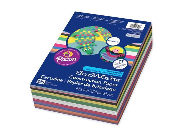 Prang® Smart-Stack Medium Weight Construction Paper, 9' x 12', Assorted, Pack Of 300