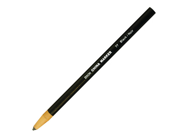 Dixon Phano China Markers, Black, Box Of 12