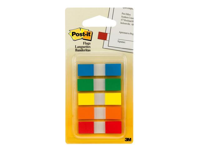 Post-it Notes Mini Flags with Dispenser, 20 Flags Per Pad, Pack Of 5 Pads