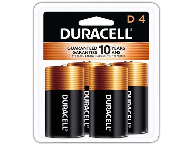 Duracell Coppertop D Alkaline Batteries, Pack Of 4