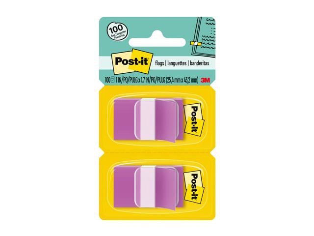 Post-it Flags, 1' x 1 -11/16', Purple, 50 Flags Per Pad, Pack Of 2 Pads