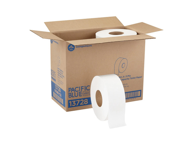 Pacific Blue Select by GP PRO Jumbo Jr. 2-Ply Toilet Paper, Pack Of 8 Rolls