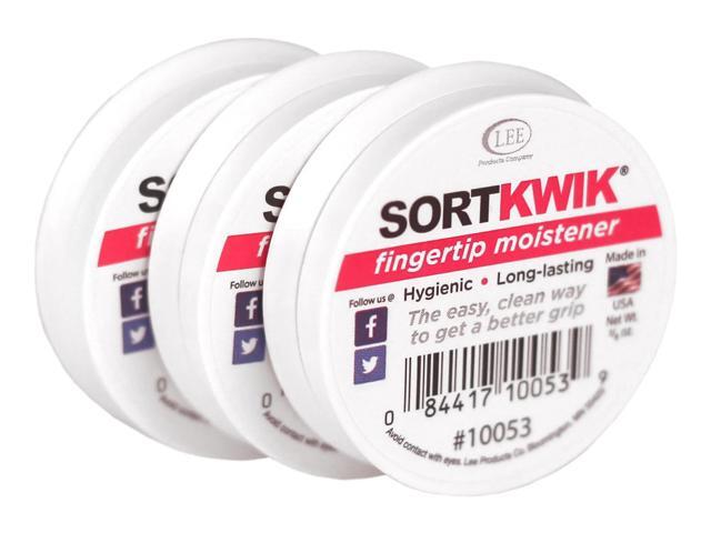 Lee Sortkwik Hygienic Fingertip Moistener, 50% Recycled, 0.38 Oz, Pink, Pack Of 3