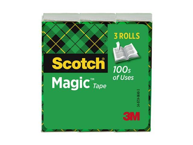 Scotch® Magic Tape, Invisible, 3 Tape Rolls, 1 in x 2592 in, Home Office Supplies and School Supplies for College and Classrooms