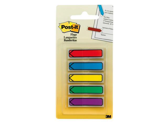 Post-it Notes Arrow Flags, 1-3/4' x 1/2', Assorted Primary Colors, Pack Of 100 Flags