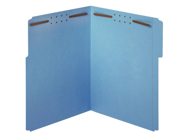 Office Depot Color Fastener File Folders, Letter Size, Blue, Pack Of 50, OD22040GW
