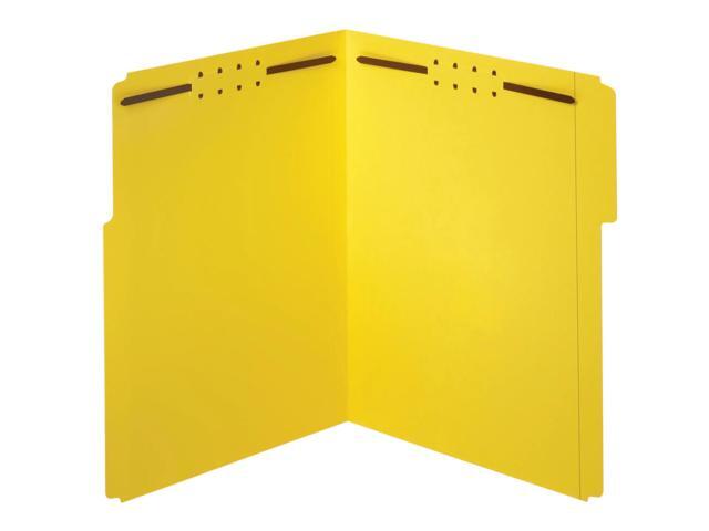 Office Depot Color Fastener File Folders, Letter Size, Yellow, Pack Of 50, OD22940
