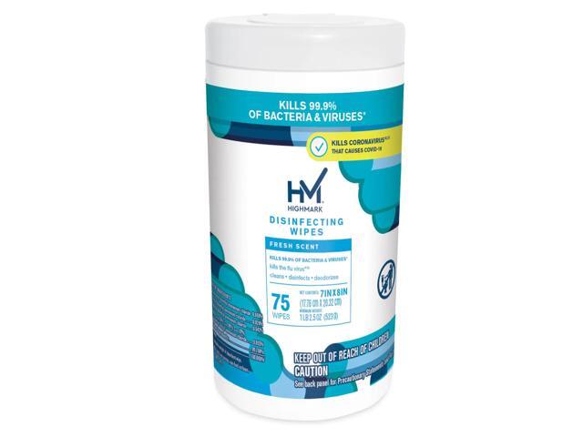 Highmark® Disinfectant Wipes, White, Container Of 75