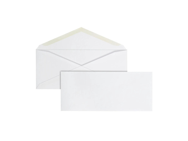 Office Depot All-Purpose Envelopes, #9 (3 7/8in. x 8 7/8in.), White, Box Of 500, 77115