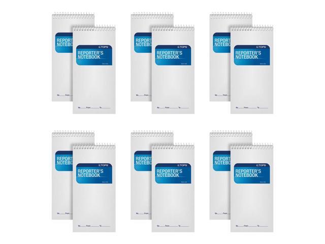 TOPS Reporter's Notebooks, 4' x 8', 1 Subject, Gregg Ruled, 70 Sheets, Pack Of 12 Books