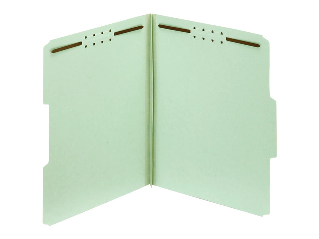 Office Depot Brand Expanding Pressboard Folders With Fasteners, Letter Size (8-1/2' x 11'), 1' Expansion, Green, Box Of 25