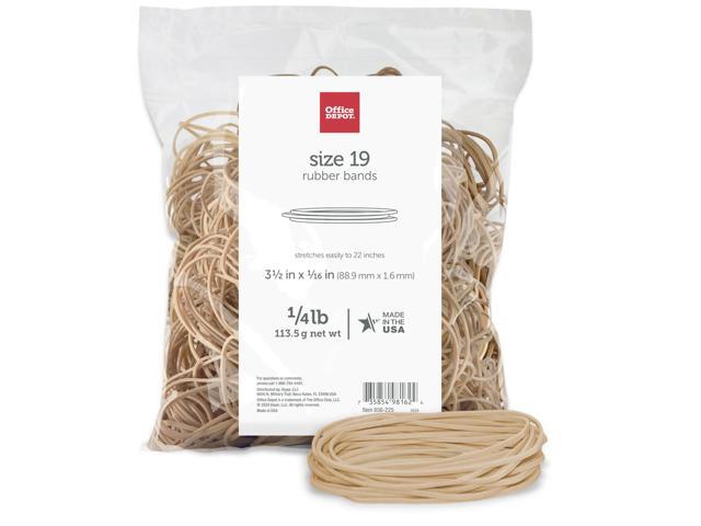 Office Depot(R) Brand Rubber Bands, #19, 3 1/2in. x 1/16in., 1/4 Lb. Bag