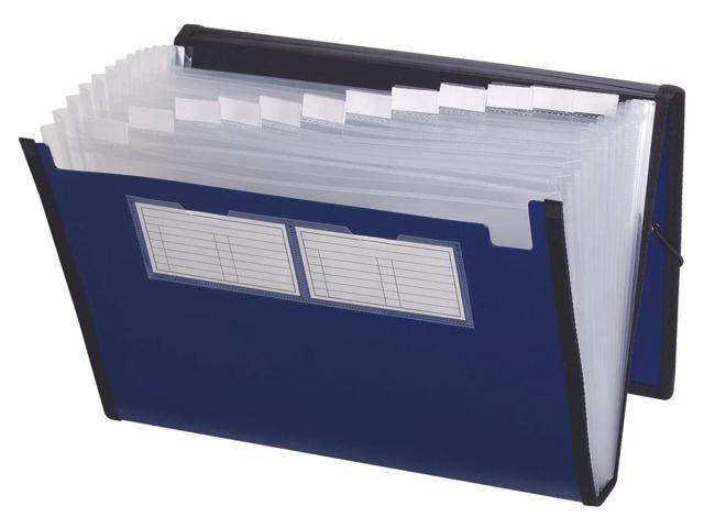 Pendaflex® Professional Poly Expanding File, 13 Pockets, Letter Size, Metallic Blue