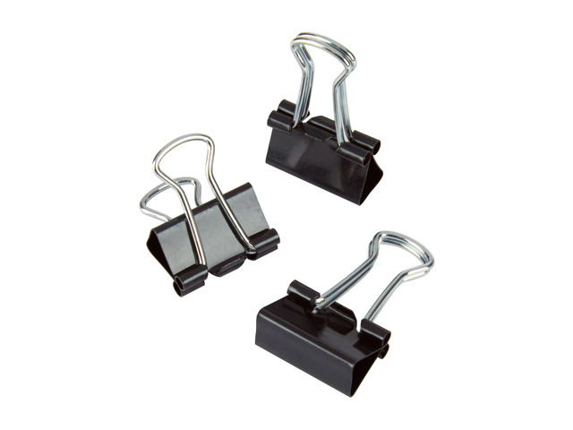 Office Depot Brand Binder Clips, Mini, 9/16' Wide, 1/4' Capacity, Black, Pack Of 60