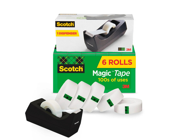 Scotch(R) Magic(TM) 810 Tape Value Pack, 3/4in. x 1000in., Pack Of 6 Rolls, 810K6C38