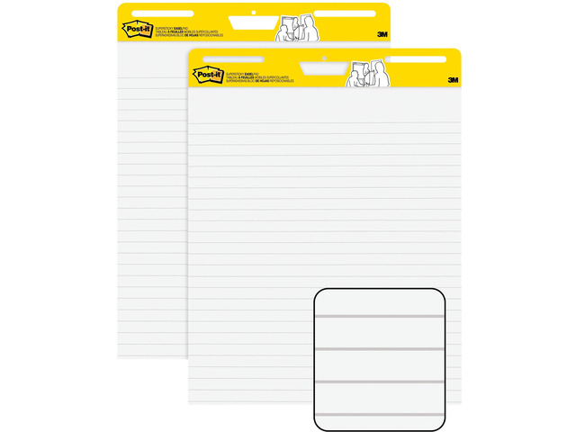 Post-it Super Sticky Easel Pads, 25 in x 30 in, 2 Pads, 30 Sheets/Pad, White, 561WLVAD2PK