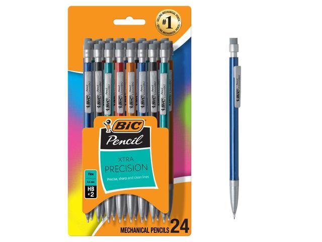 BIC Mechanical Pencils, Xtra Precision, Fine Point, 0.5 mm, Assorted Barrel Colors, Pack Of 24 Pencils