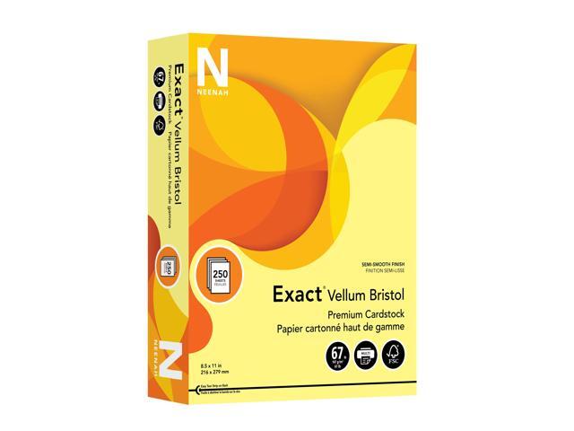 Exact® Vellum Bristol Card Stock, Canary, Letter (8.5' x 11'), 67 Lb, Pack Of 250