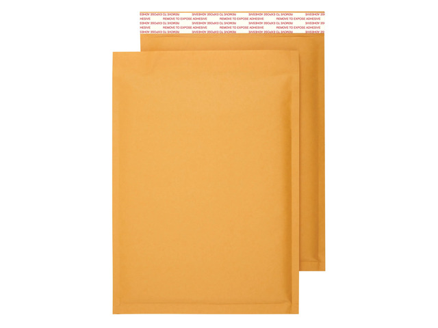 Office Depot Self-Sealing Bubble Mailers, Size 5, 10 1/2in. x 15in., Pack Of 12, 284340