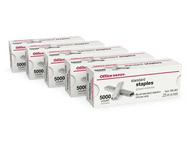 Office Depot Standard Staples, 1/4in., Pack Of 5 Boxes, 2665