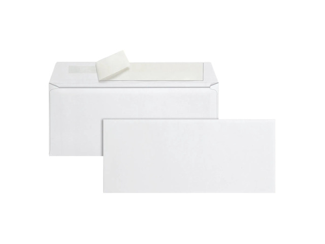 Office Depot Clean Seal(TM) Envelopes, #10 (4 1/8in. x 9 1/2in.), White, Box Of 500, 12014